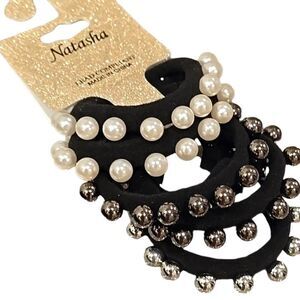 Natasha Couture Angel's Whisper Pearl Stretch Ponytail Holders